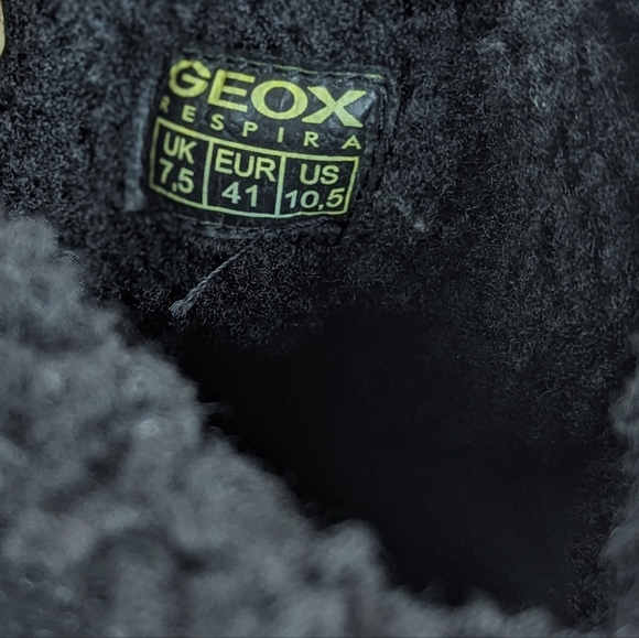 Geox Nevegal Amphibiox Waterproof Leather Combat Ankle Boot Black EU41 10.5 NIB - Picture 12 of 14